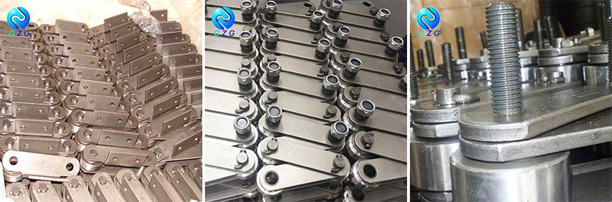 Palm oil conveyor chain packing detail